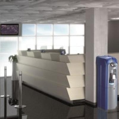 dispenser acqua a colonnina liscia frizzante