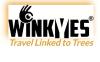 Logo di Winkyes con dicitura Viaggi Legati Agli Alberi scritto in inglese